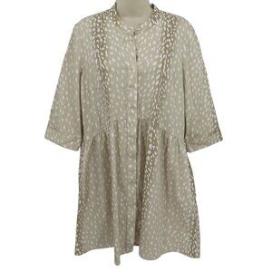 Tuckernuck Women Large Antelope Royal Shirt Dress Animal Print Cotton Blend